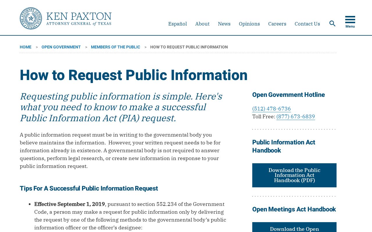 Texas Attorney General guidance for an Archer County warrant-record request